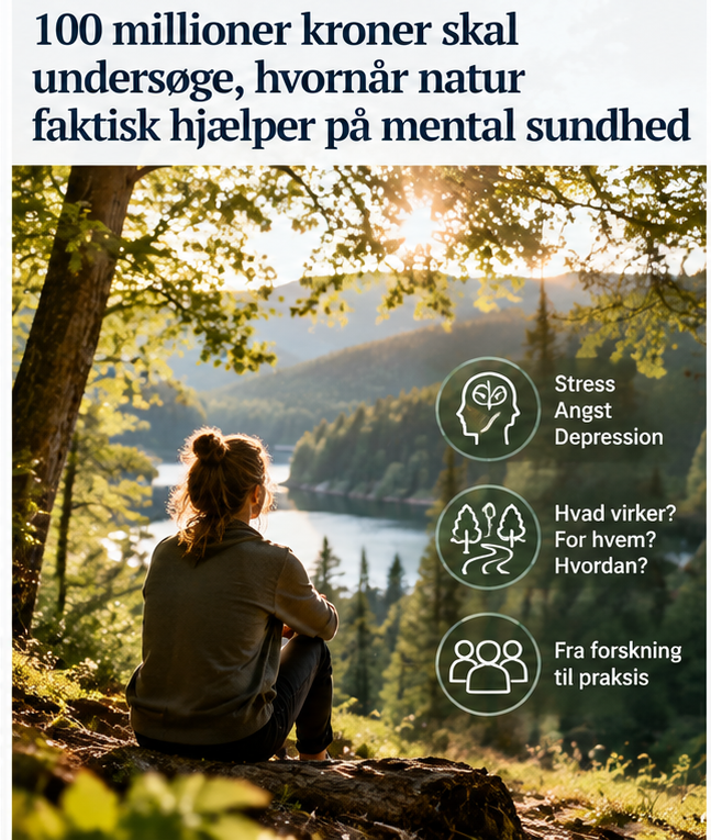 100 millioner kroner skal undersøge, hvornår natur faktisk hjælper på mental sundhed