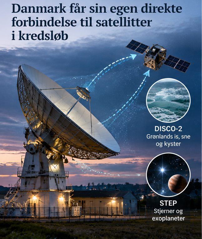 Danmark får sin egen direkte forbindelse til satellitter i kredsløb