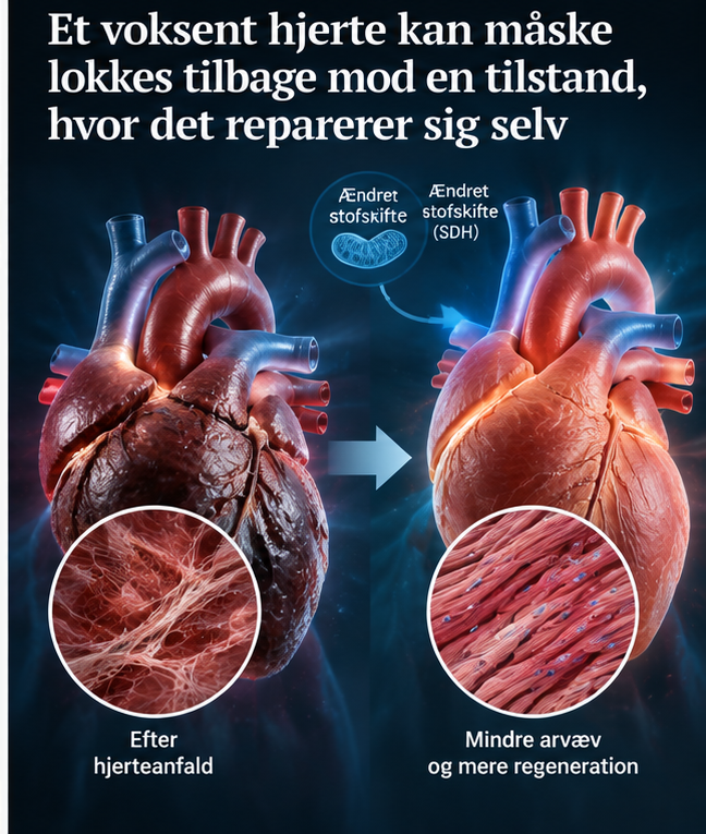 Et voksent hjerte kan måske lokkes tilbage mod en tilstand, hvor det reparerer sig selv