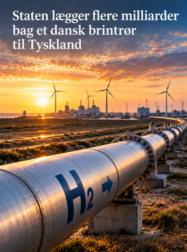Staten lægger flere milliarder bag et dansk brintrør til Tyskland